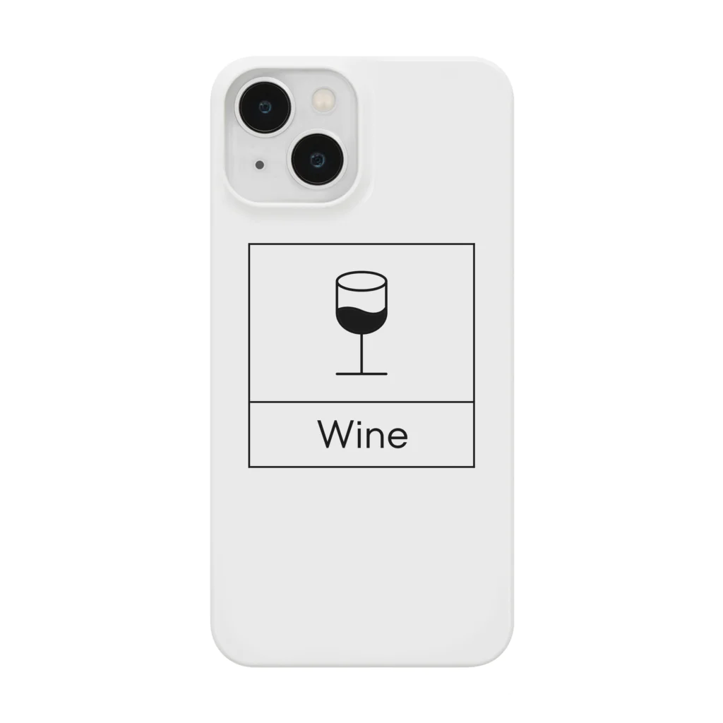 ミニマルくんの四角におさまるWine スマホケース