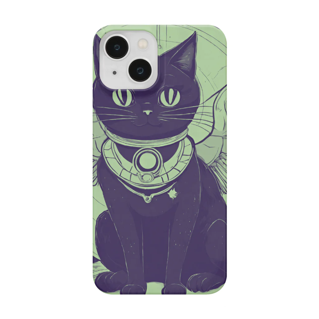 宇宙黒猫キョロちゃんの宇宙黒猫キョロちゃん(チョコミント) Smartphone Case