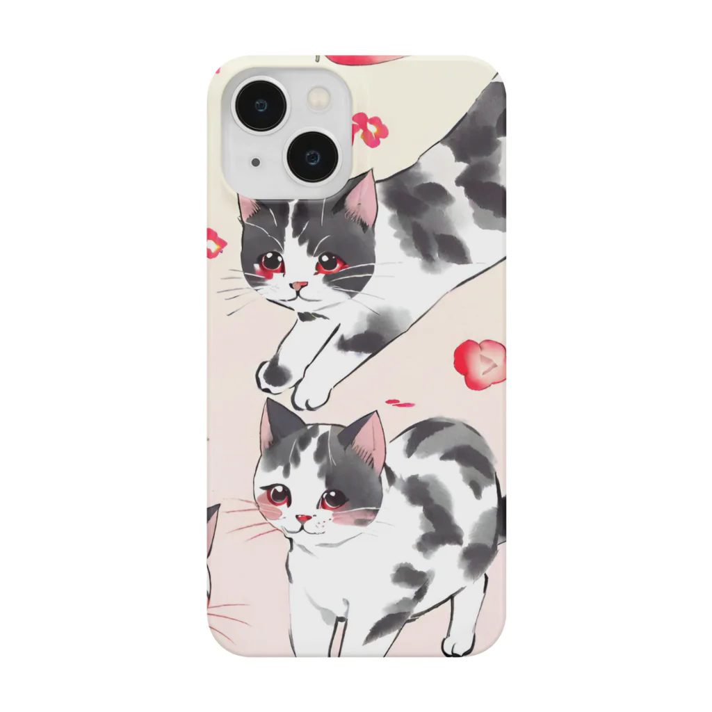 ひとやすみ　らいふのイチゴ猫 Smartphone Case