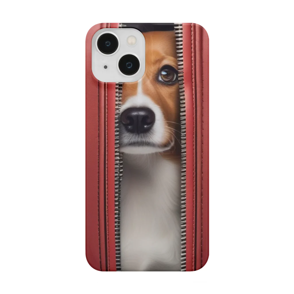 YUTO1126のジッパーから覗く犬 Smartphone Case