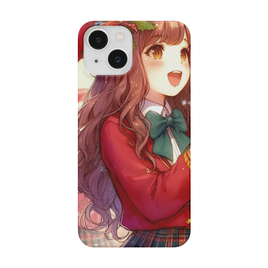 SAKIのクリスマスに歌う女性 Smartphone Case