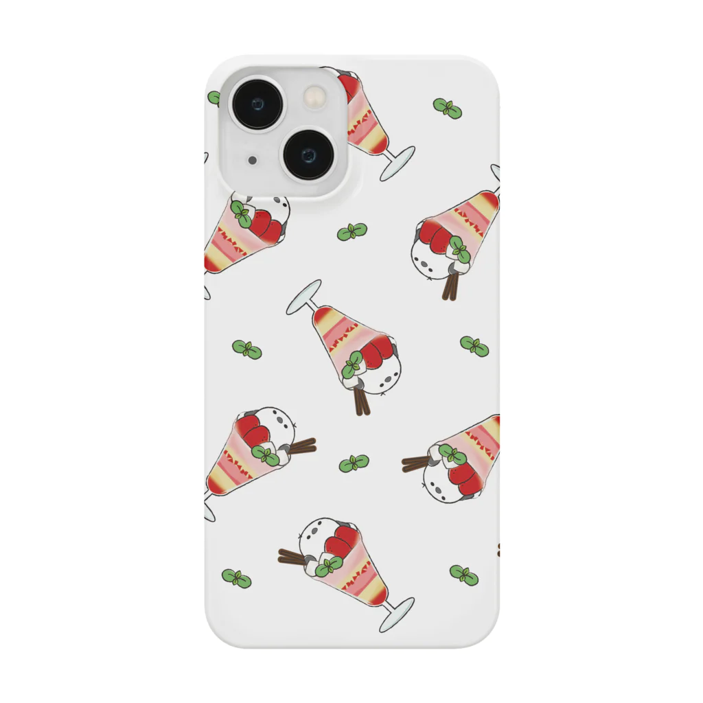 くまころフレンズ（Hal）のえながさん×スイーツ＊いちごパフェ【柄】（くまころフレンズ） Smartphone Case