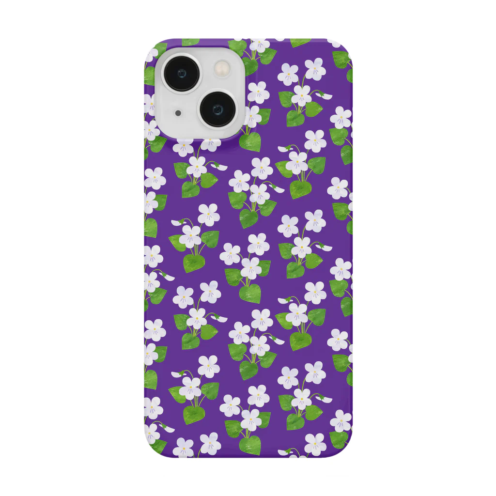 NophyのWhite Violets Smartphone Case Smartphone Case