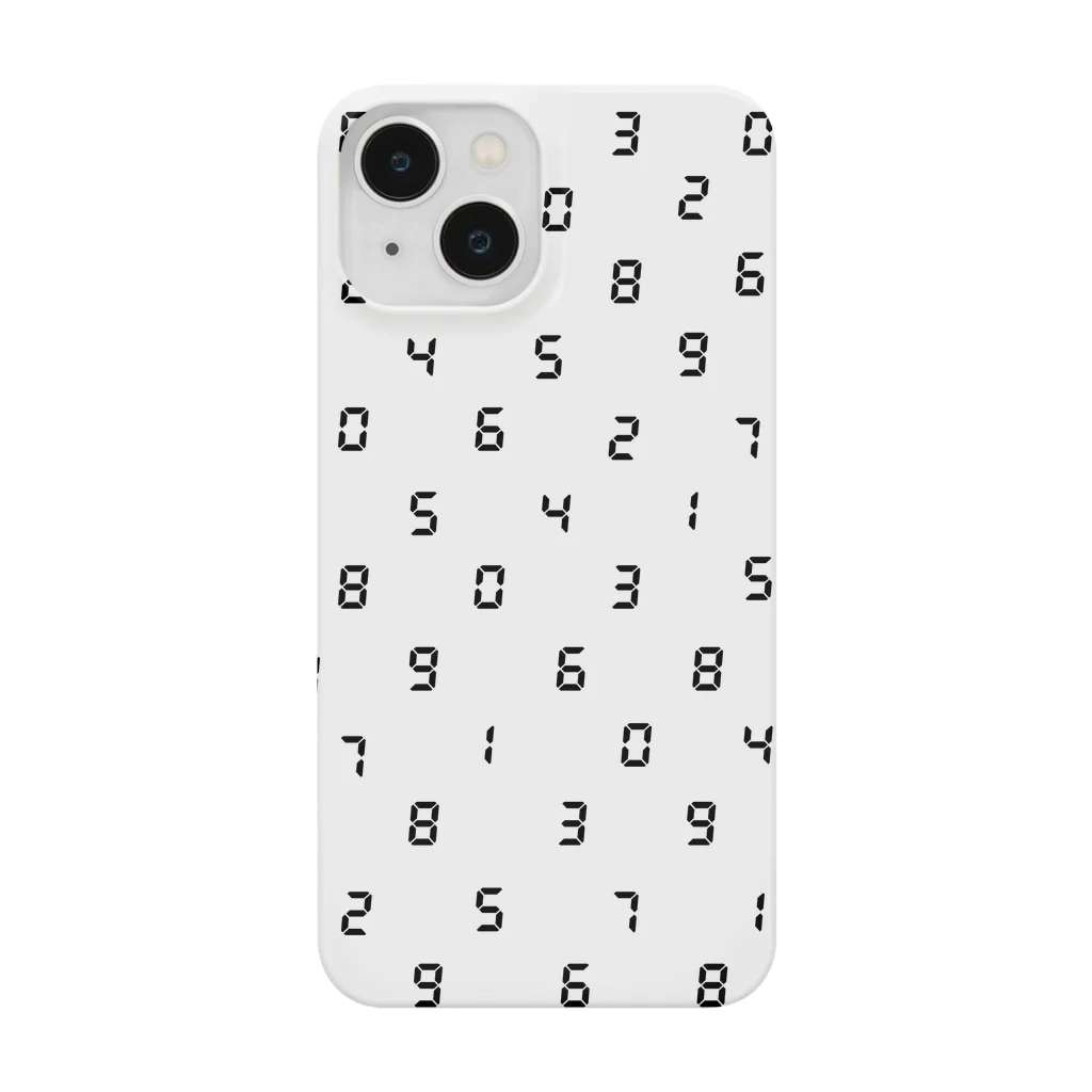 森 ピクセルのDIGITAL NUMBER（White） Smartphone Case