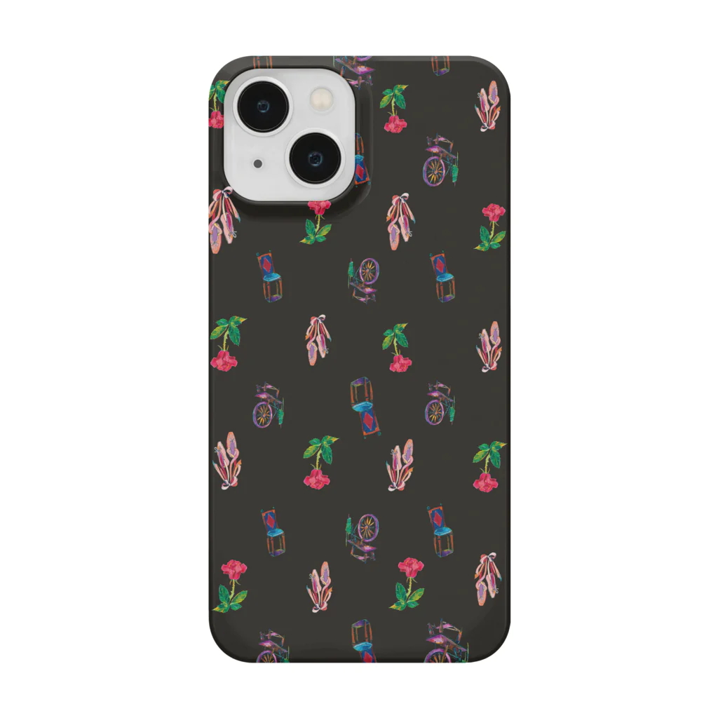 NAHO BALLET STUDIOのモノグラム黒🌹＃02 Smartphone Case