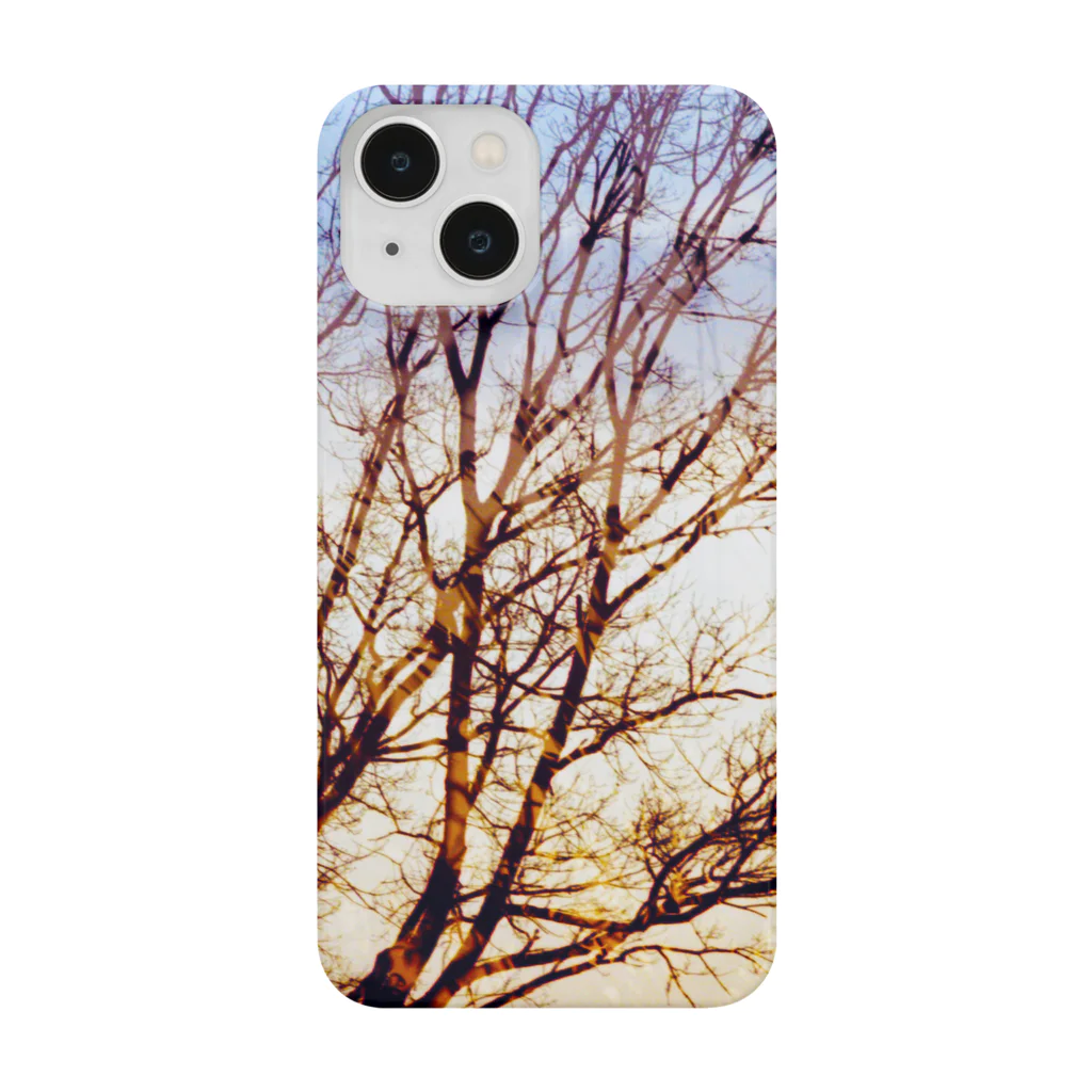 燈火　TomoshiBiの夕日×木影 Smartphone Case