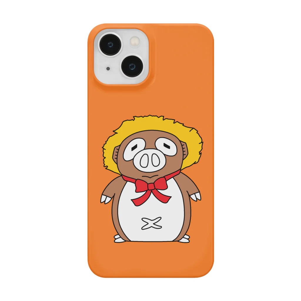 豚人イラストのパンダ武島のブタヌキ（スマホケース版） Smartphone Case