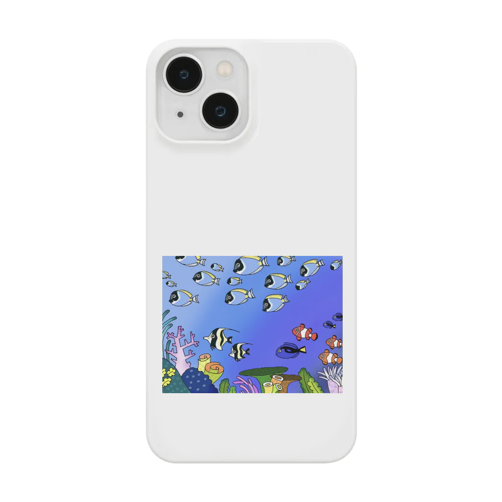 栗坊屋のパウダーブルーが泳ぐ海 Smartphone Case