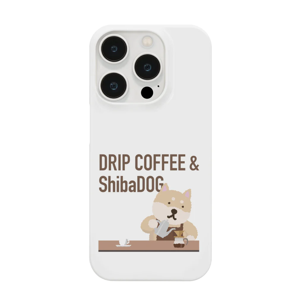 しばじるしデザインのDRIP COFFEE & ShibaDOG スマホケース