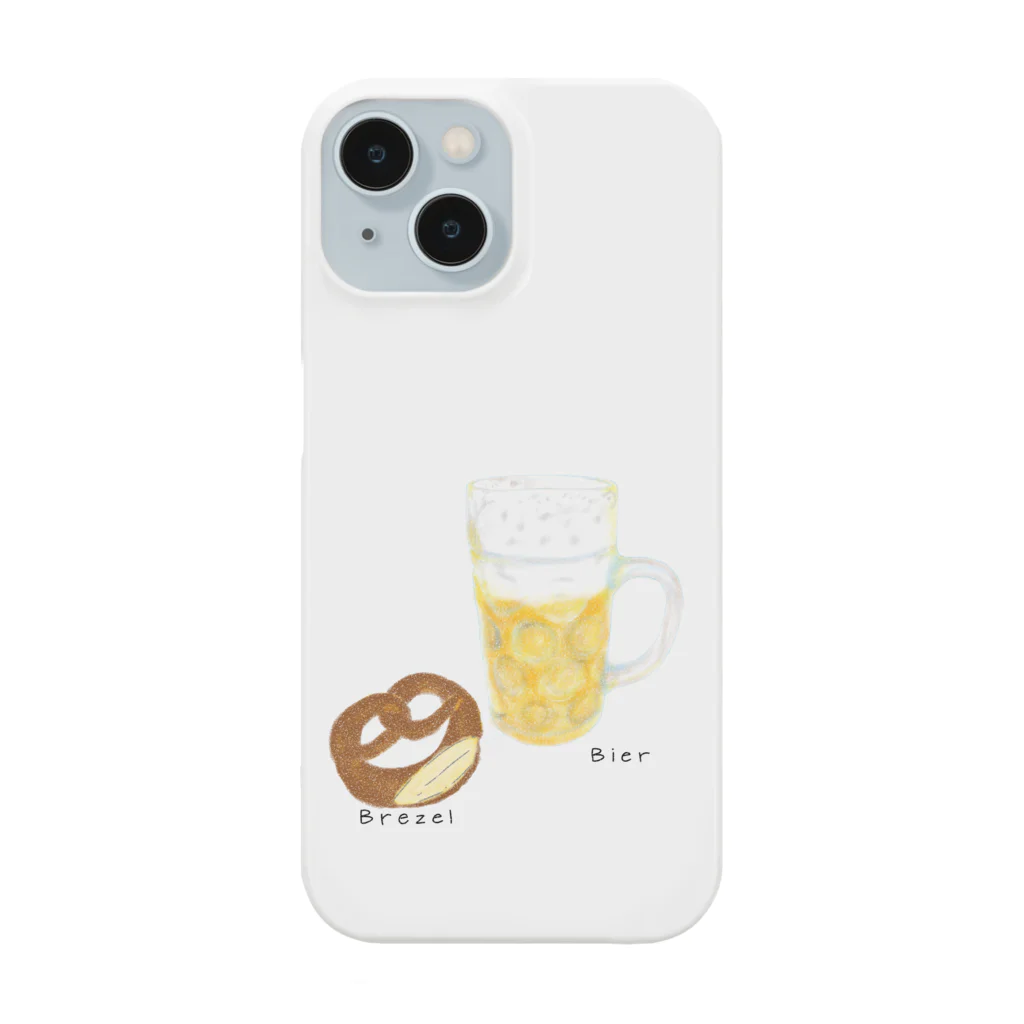 Handgestrickt Ju shopのBrezel und Bier ／ブレッツェル＆ビール スマホケース