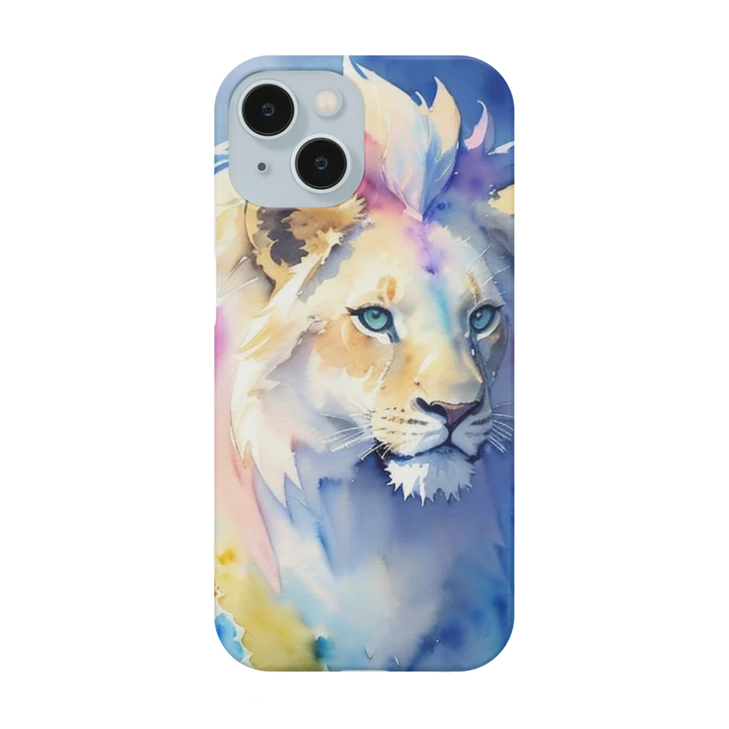 3tomo6's shopの百獣の王ライオン Smartphone Case