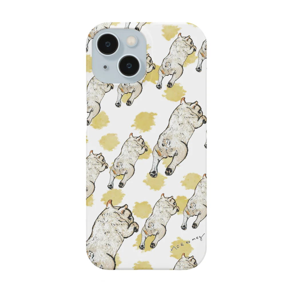 noe_to_meg (ノエとめぐ)のねんねチラリクリームブヒdot×モノグラム Smartphone Case