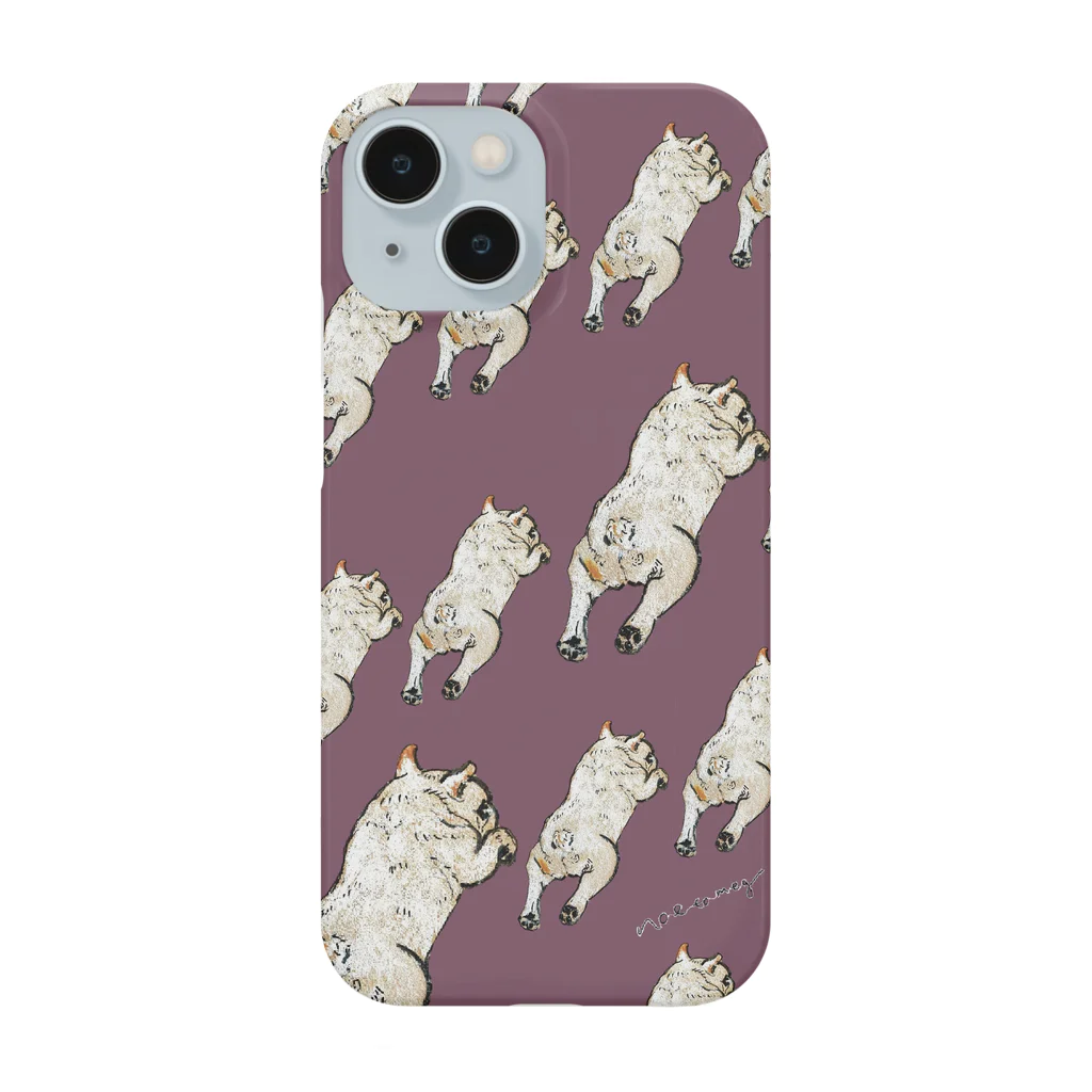 noe_to_meg (ノエとめぐ)のねんねチラリクリームブヒdark color×モノグラム Smartphone Case