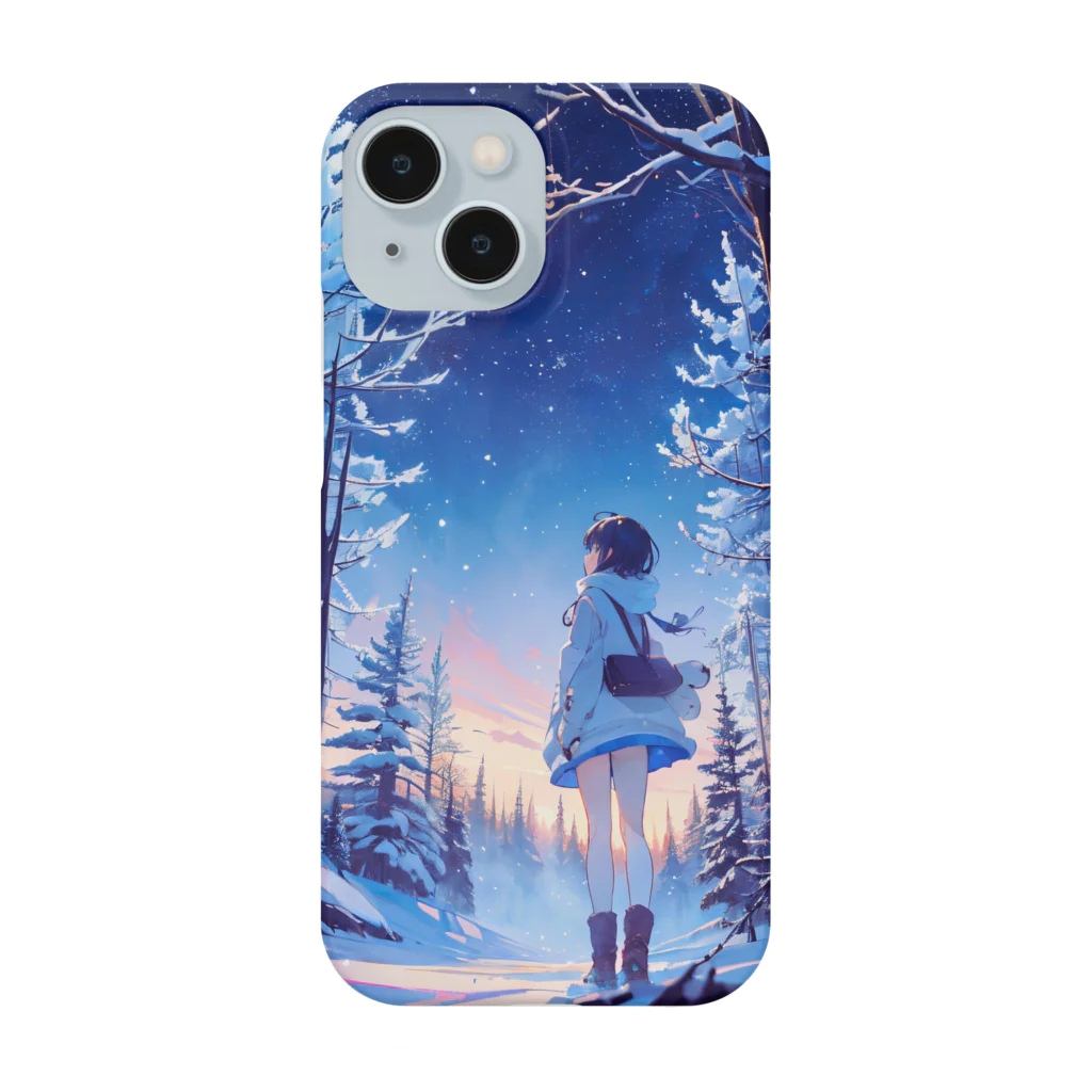 卯月なのかのMagical Winter Journey　〜雪に染められた銀世界の旅〜　No.4「Dawn」 Smartphone Case
