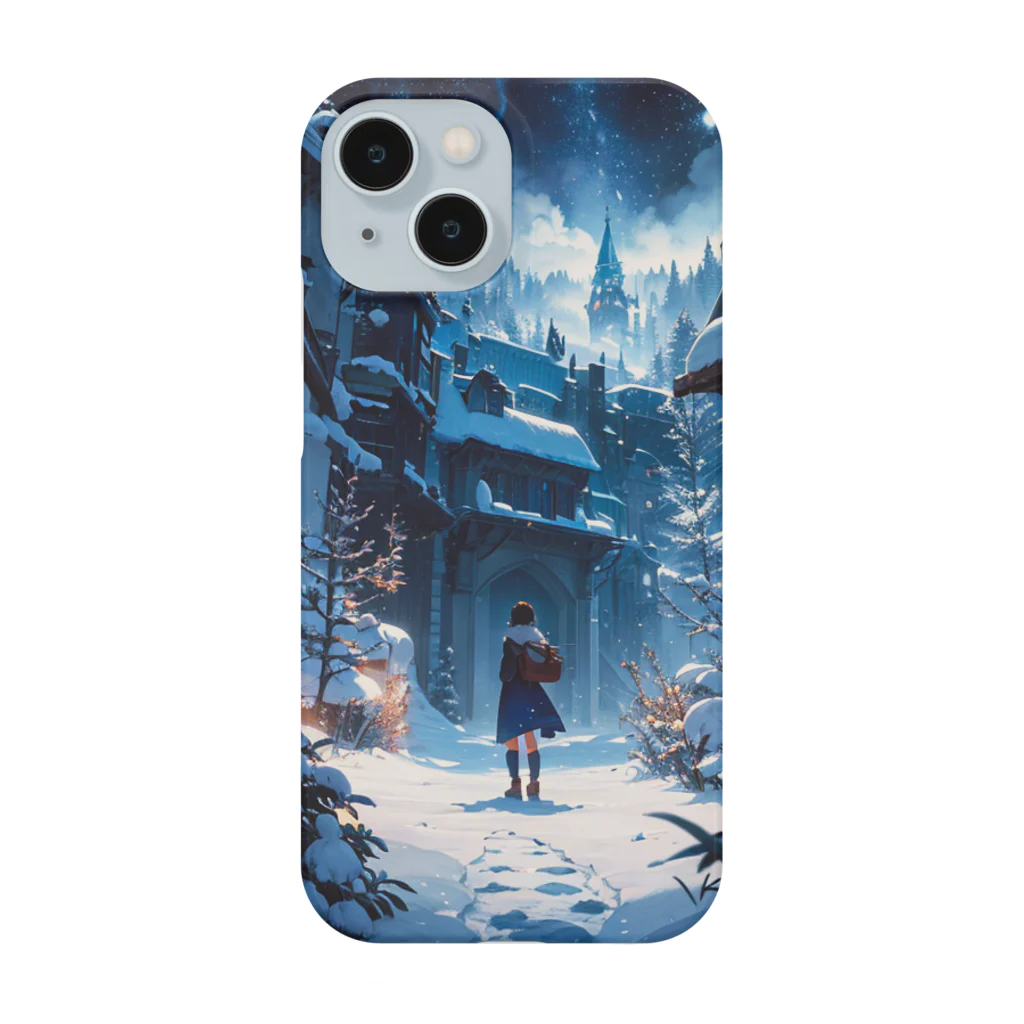 卯月なのかのMagical Winter Journey　〜雪に染められた銀世界の旅〜　No.2「永眠町　門前にて」 Smartphone Case