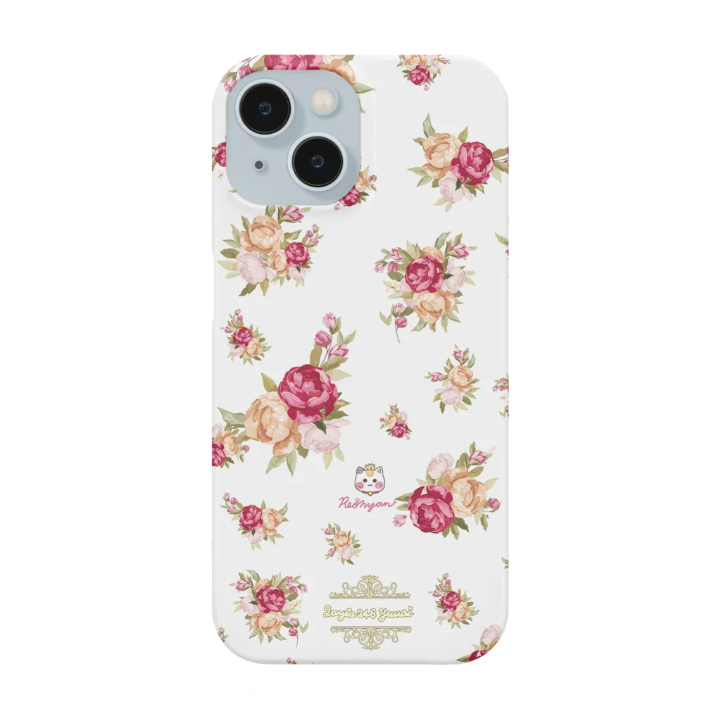 旅猫王子れぉにゃん👑😼公式(レイラ・ゆーし。)の【英国ローズガーデン🌹バラ】ホワイト Smartphone Case