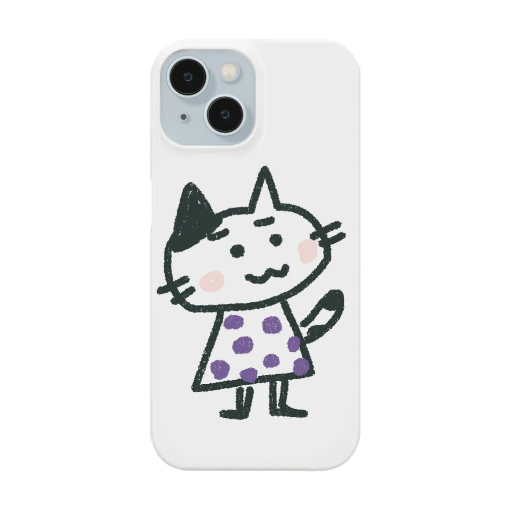 reiko♪utauta♪shopのdotにゃんたぱーぷる Smartphone Case