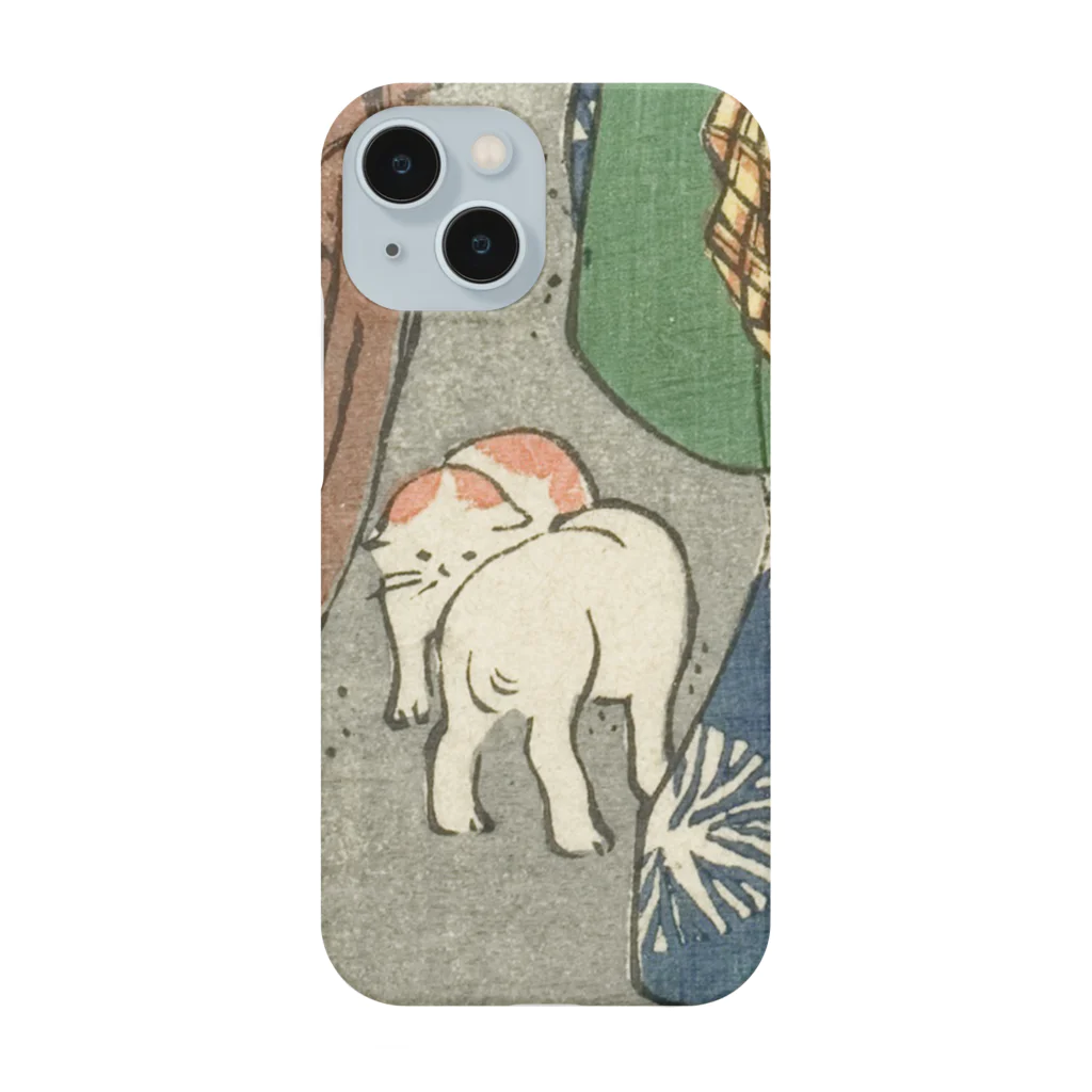 浮世絵ショップ のどぐろ　UKIYOE SHOP NODOGUROの犬　Shinagawa, from the series "Fifty-three Stations [of the Tokaido] (Gojusan tsugi)," also known as the Figure Tokaido (Jinbutsu Tokaido) Smartphone Case