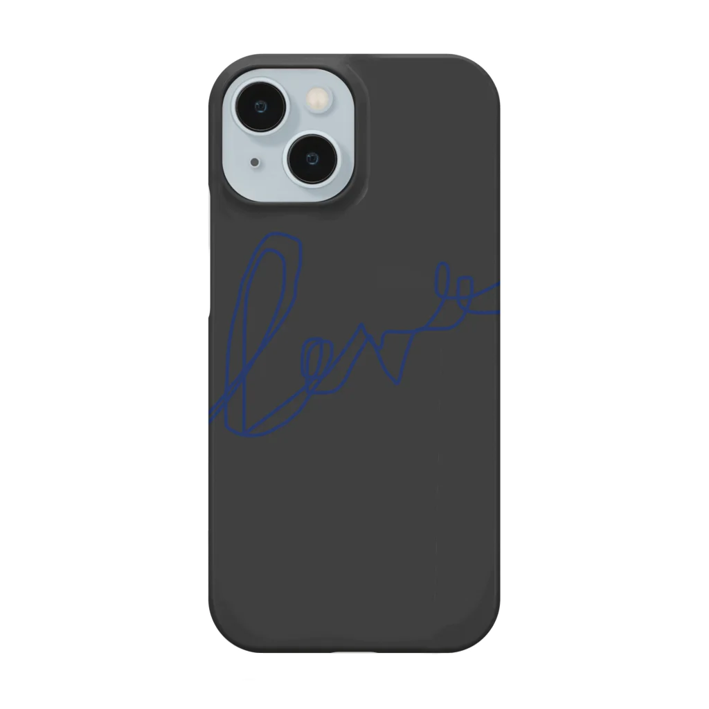 rilybiiのBlue LogoArt × Charcoal スマホケース