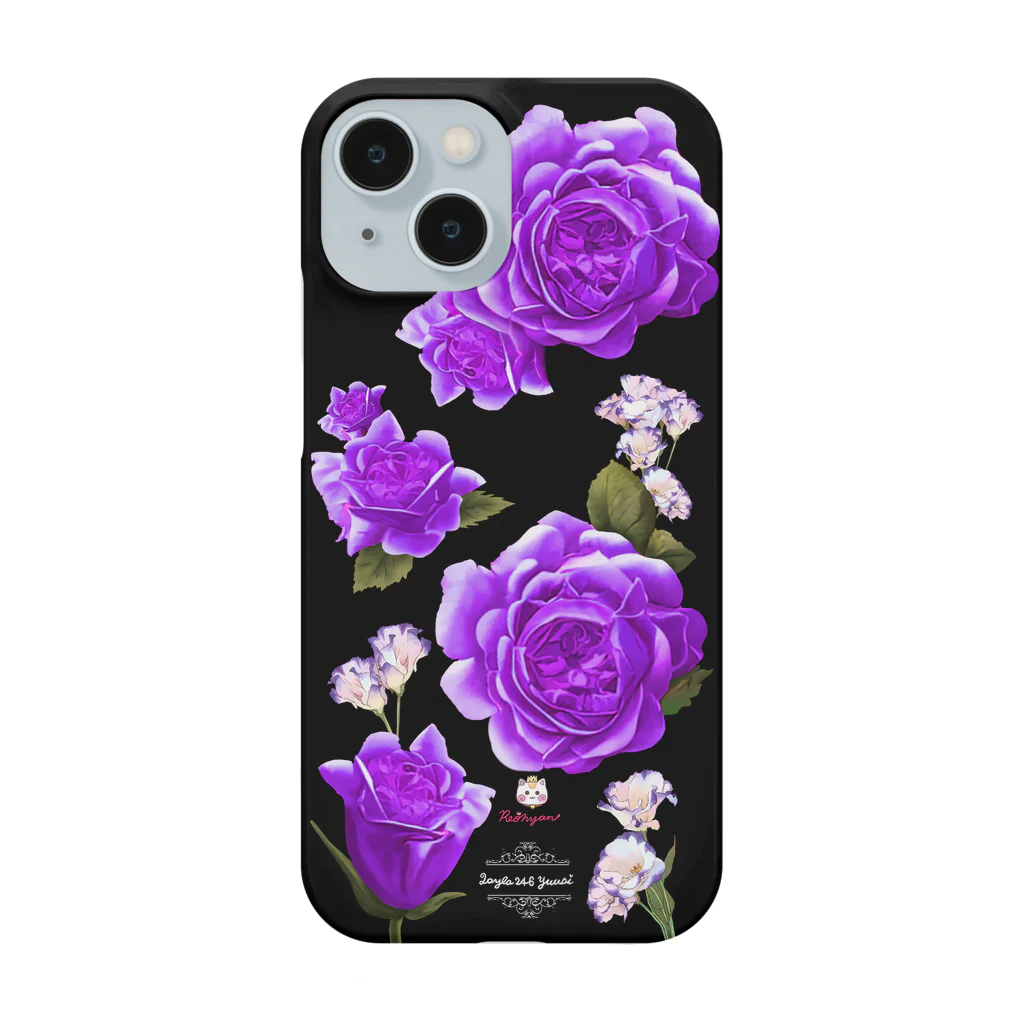 旅猫王子れぉにゃん👑😼公式(レイラ・ゆーし。)の【ロイヤル薔薇🌹】バイオレット紫 Smartphone Case