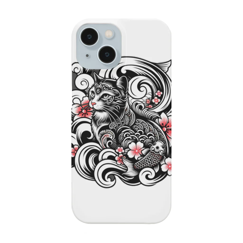 ねこの店のtatoo cat Smartphone Case