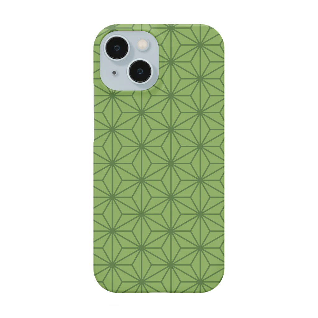 Musashi和柄Shop 【Japanese pattern】の麻の葉スマホケース スマホケース