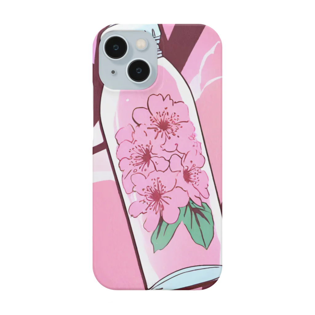 リホタママの水筒の中の桜 スマホケース