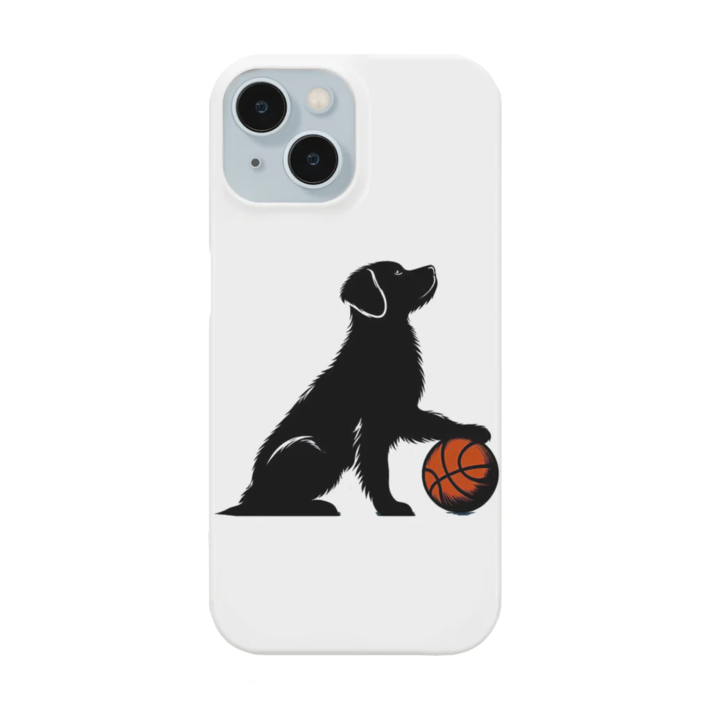 Lemon_teaの犬とバスケットボール Smartphone Case