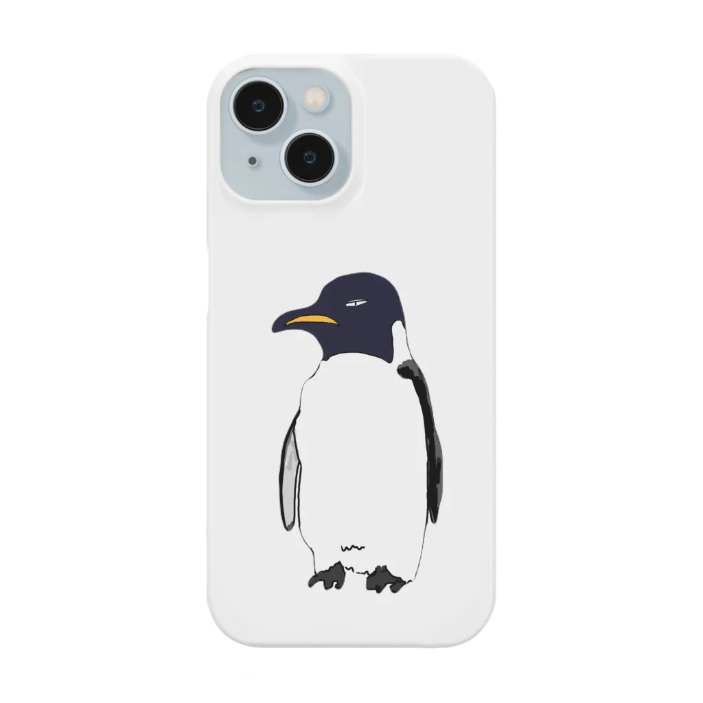 目つきが鋭い動物たちの目つきの鋭いペンギン Smartphone Case