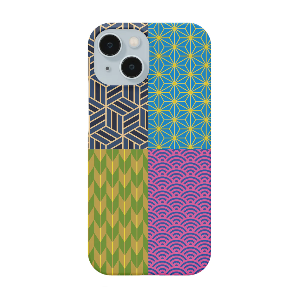 Musashi和柄Shop 【Japanese pattern】の和柄4種スマホケース Smartphone Case