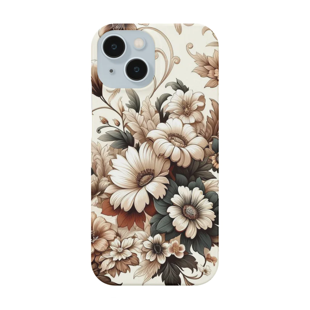 スフィンクスまにあのお花のスマホケース(白) Smartphone Case