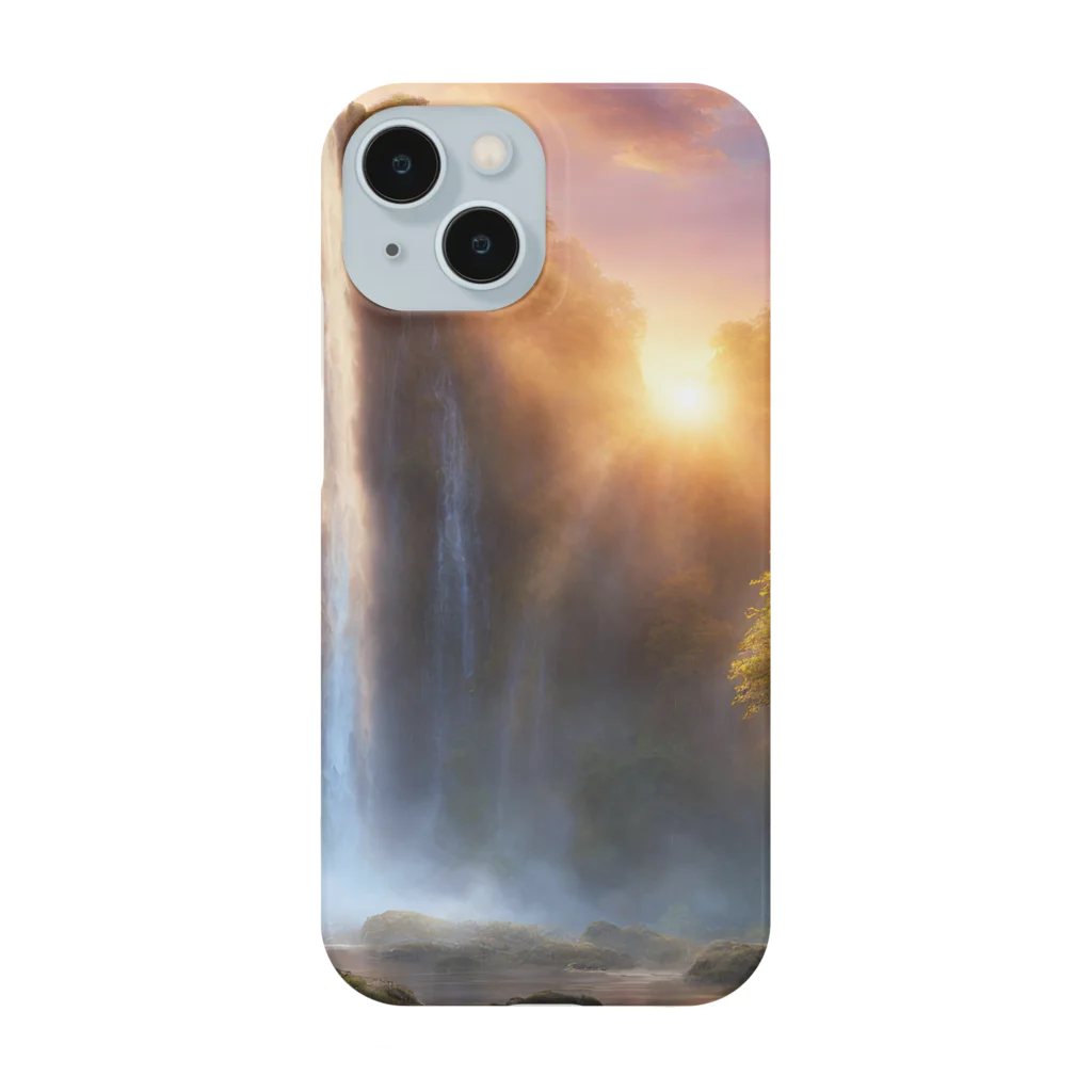 vectoの夕日と滝 Smartphone Case