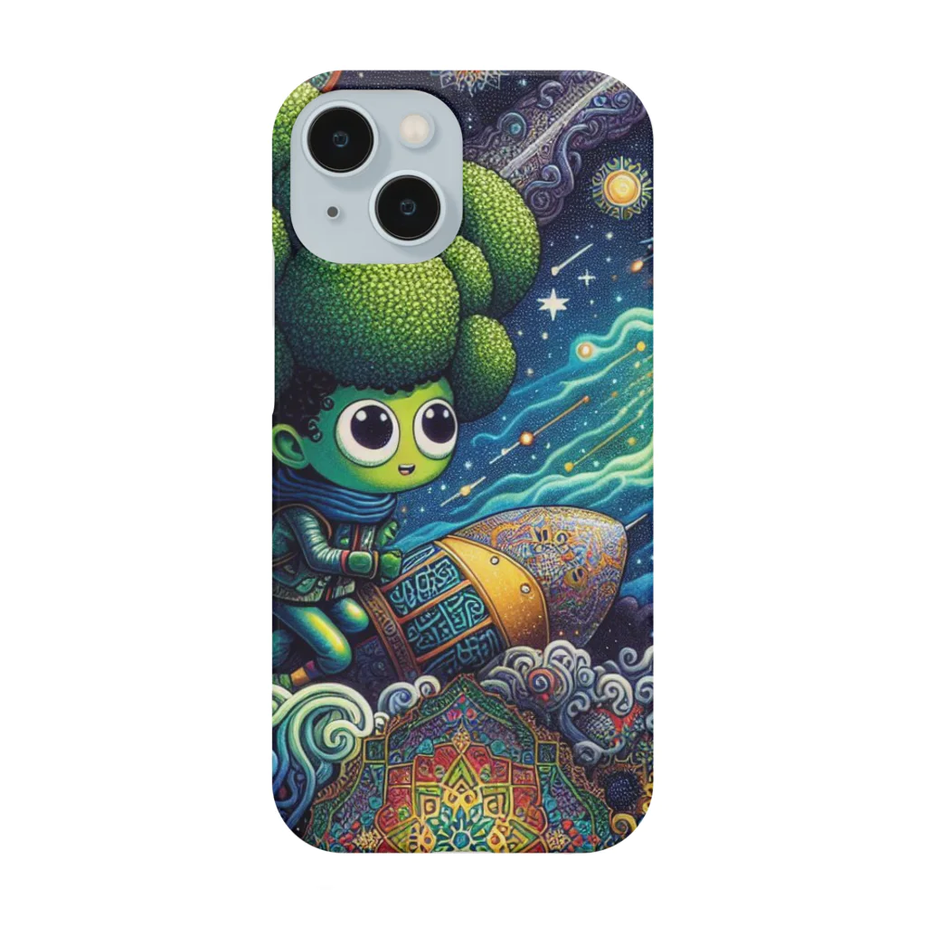 うめぼしCBDのブロッコリーボーイ🥦スペースアドベンチャー🚀 Smartphone Case