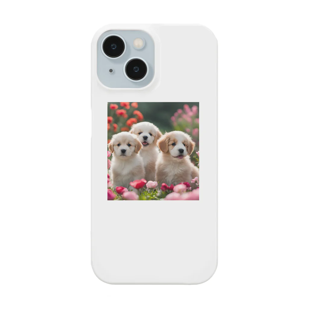 ぱむぱむのかわいい仔犬のグッズ iPhone Smartphone Case