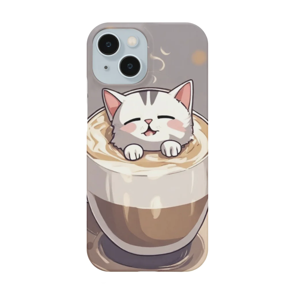 カプチーノ猫🐱の至福のカプチーノ猫🐈 スマホケース