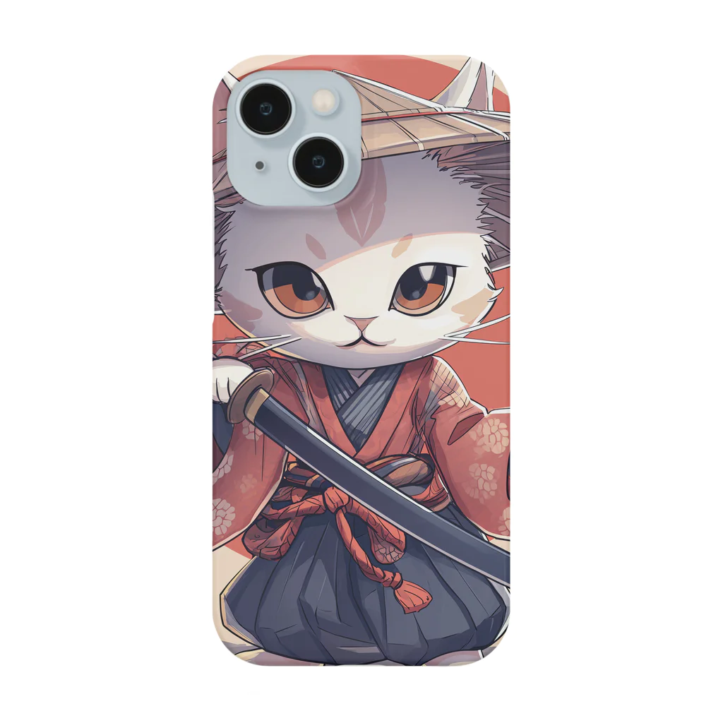 luckycongochanのNeko Samurai スマホケース