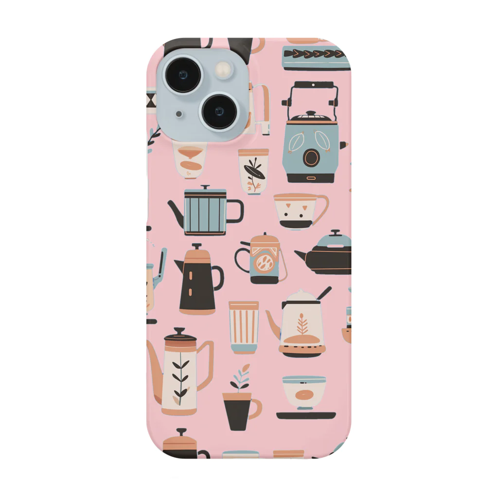 rinnekotiのcoffee pot (pink) Smartphone Case