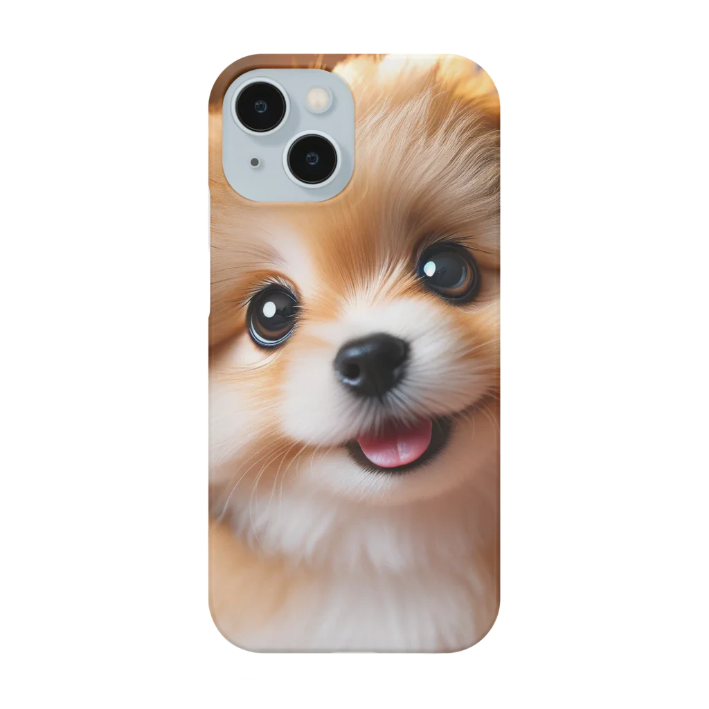 nick613の愛らしい小型犬が微笑みながらカメラに向かっている Smartphone Case