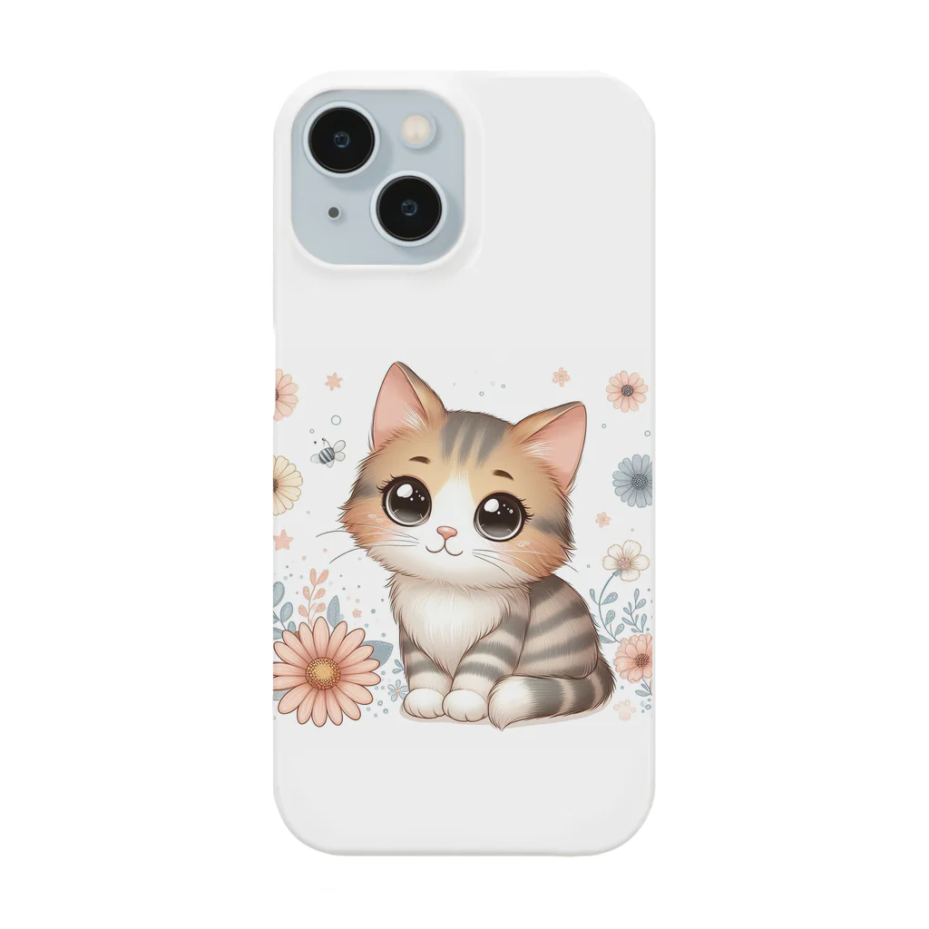 イラストアニマルズの癒しと可愛さが溢れるネコちゃん Smartphone Case