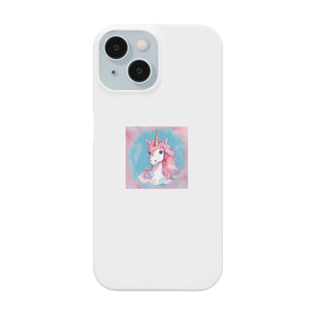 tenchayの水彩バックユニコーン Smartphone Case