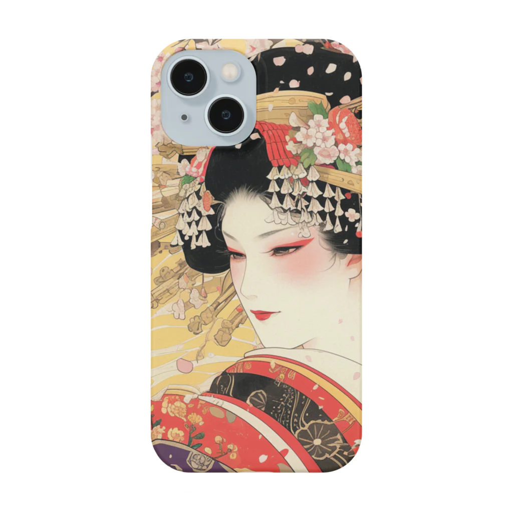 manyou-lab_Ukiyo-eの浮世絵 美人画 Ukiyoe beauty painting [UB-NIJI06-SR001-0010] Smartphone Case