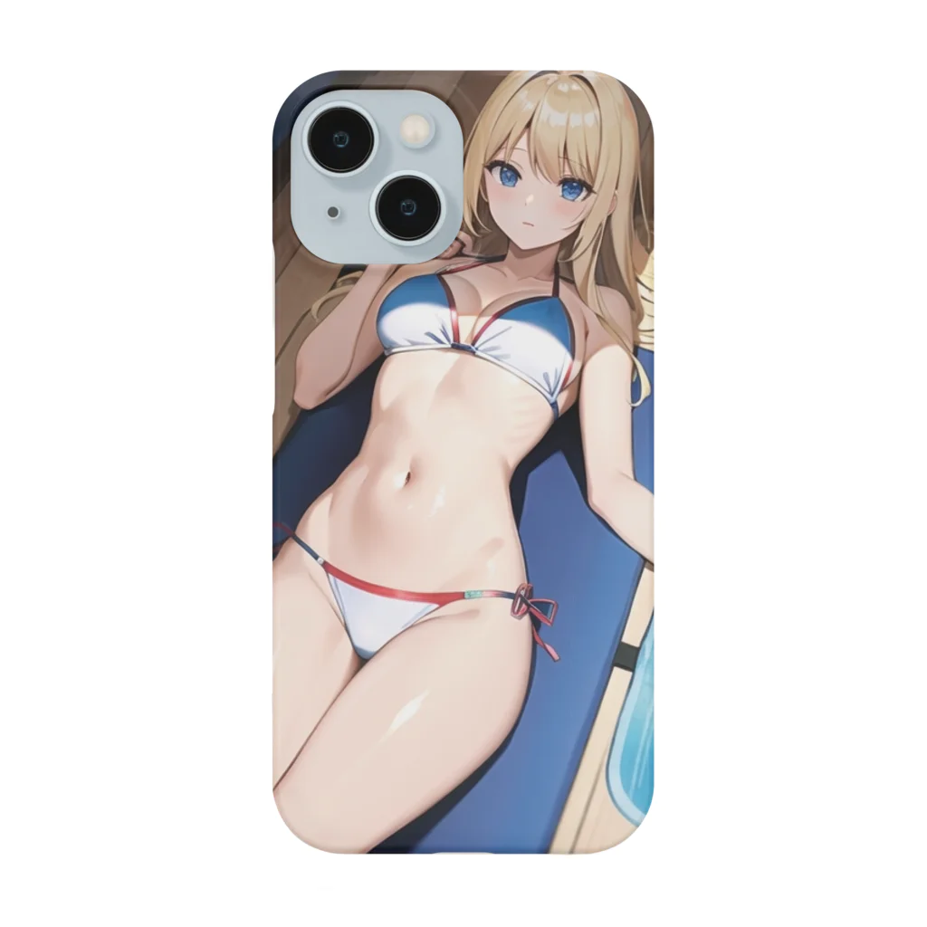 AIオリジナルイラスト　美女男子の金髪で美人な彼女 Smartphone Case