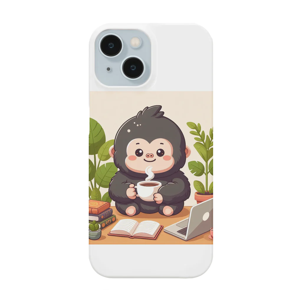 星パンダショップのほっこりコーヒーごりら君 Smartphone Case