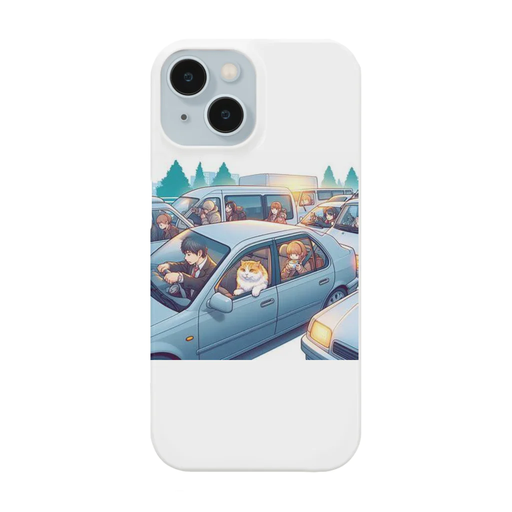 猫は癒やしの猫と渋滞 Smartphone Case