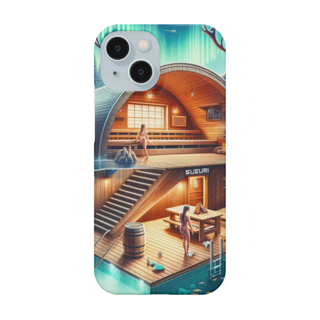 SaunaSplashArt サウナスプラッシュアートのフィンランドサウナ Smartphone Case