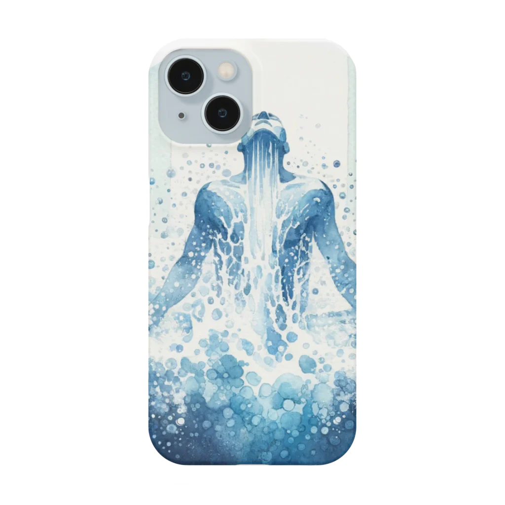 SaunaSplashArt サウナスプラッシュアートの水風呂デザイン３ Smartphone Case