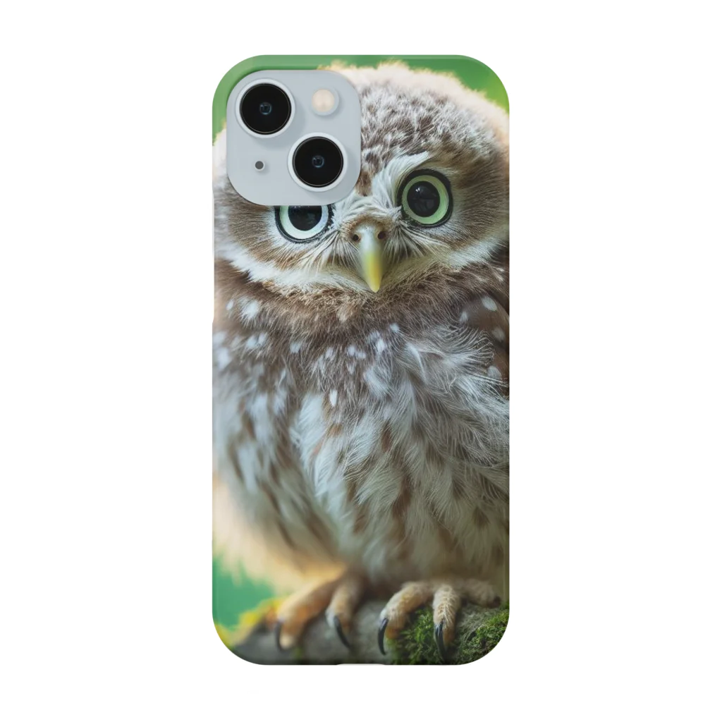 Animal Canvas Collectionの森のふくろう Smartphone Case