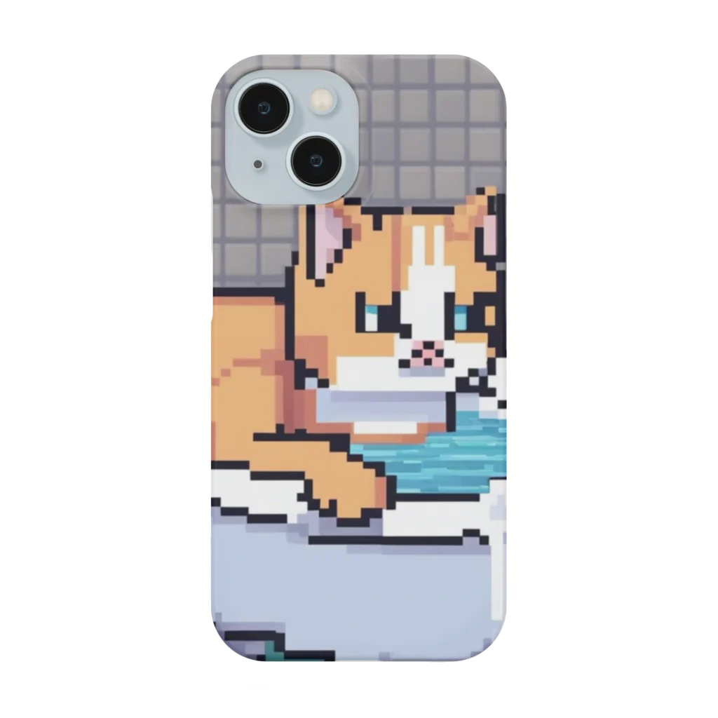 wakuwaku26のお風呂に入るボス猫 Smartphone Case