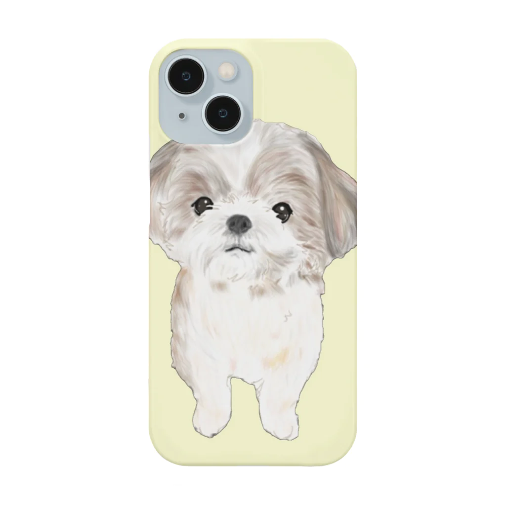 hanapecha_wannyanの黄色が似合うおすましシーズーちゃん Smartphone Case