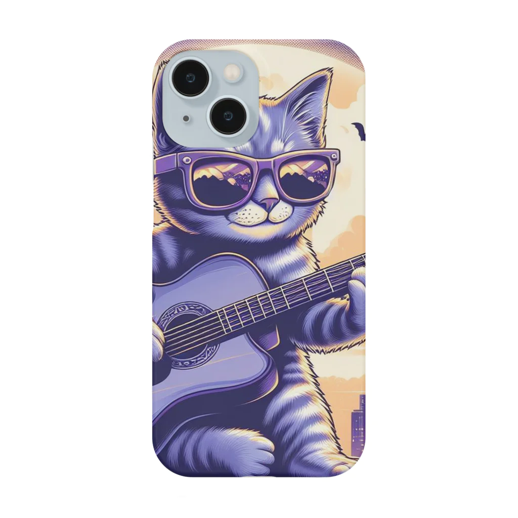 おふざけのギターと猫 Smartphone Case